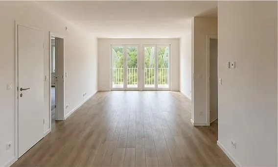 Fertiggestellter Wohnraum nach komplettem Innenausbau durch DD21BAU